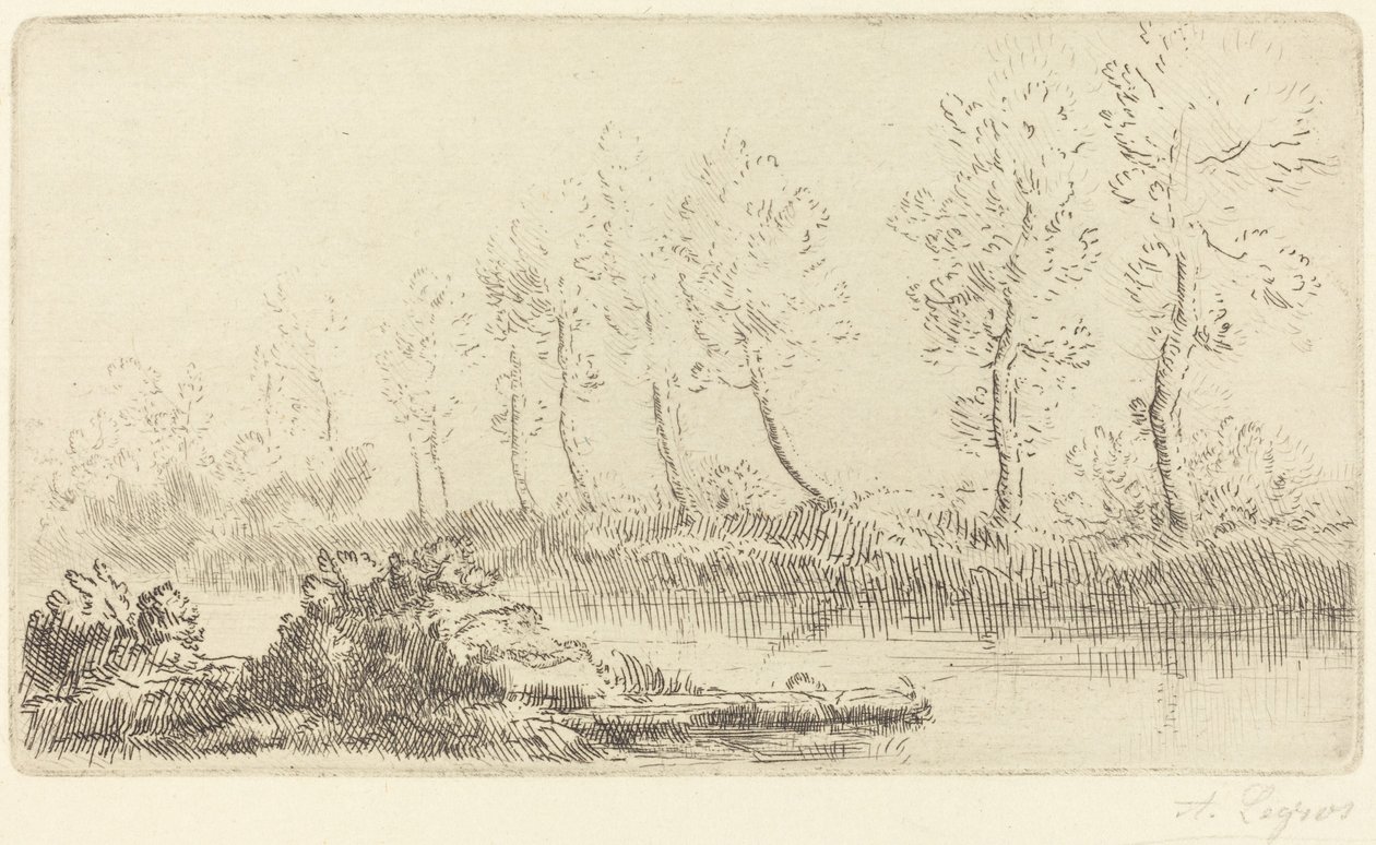 Oevers van de Adour door Alphonse Legros