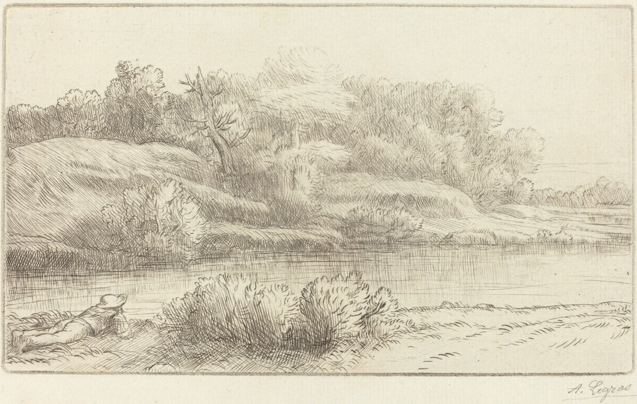 Oevers van de Venelle door Alphonse Legros