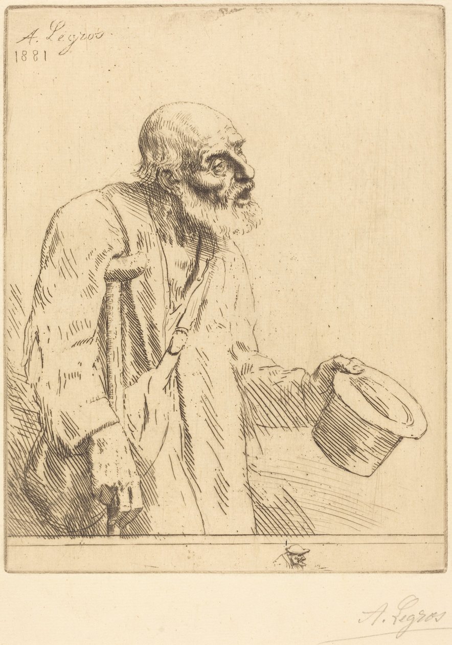 Beggar (De bedelaar) door Alphonse Legros