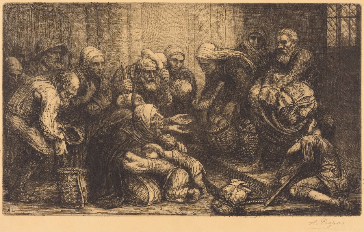 Beggars of Brussels (De bedelaars van Brugge) door Alphonse Legros