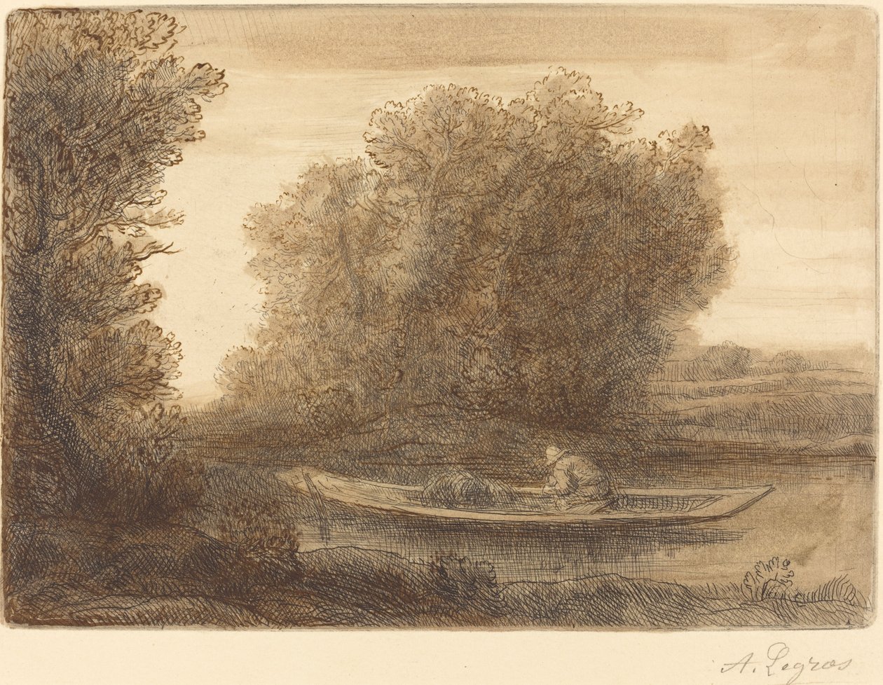 Bocht in de rivier door Alphonse Legros