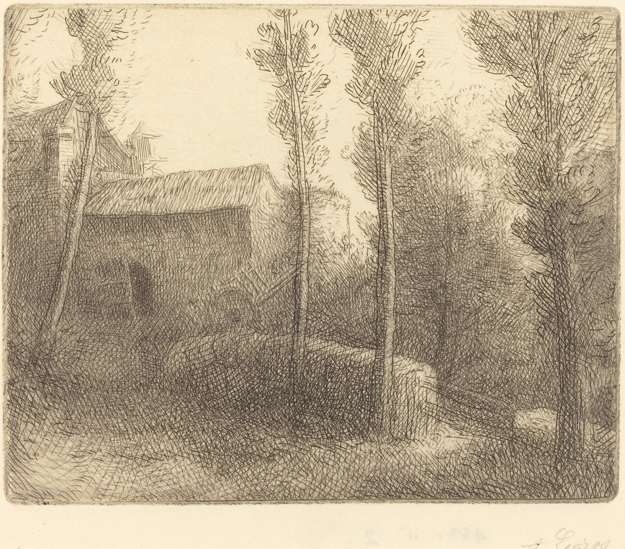 Brug bij de molen door Alphonse Legros