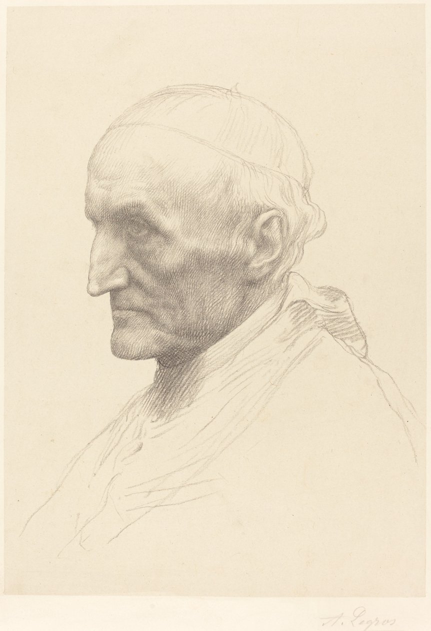 Kardinaal Manning, 2e plaat door Alphonse Legros