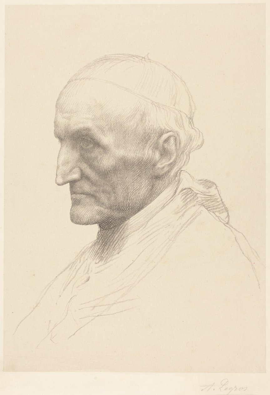 Kardinaal Manning, 2e plaat door Alphonse Legros