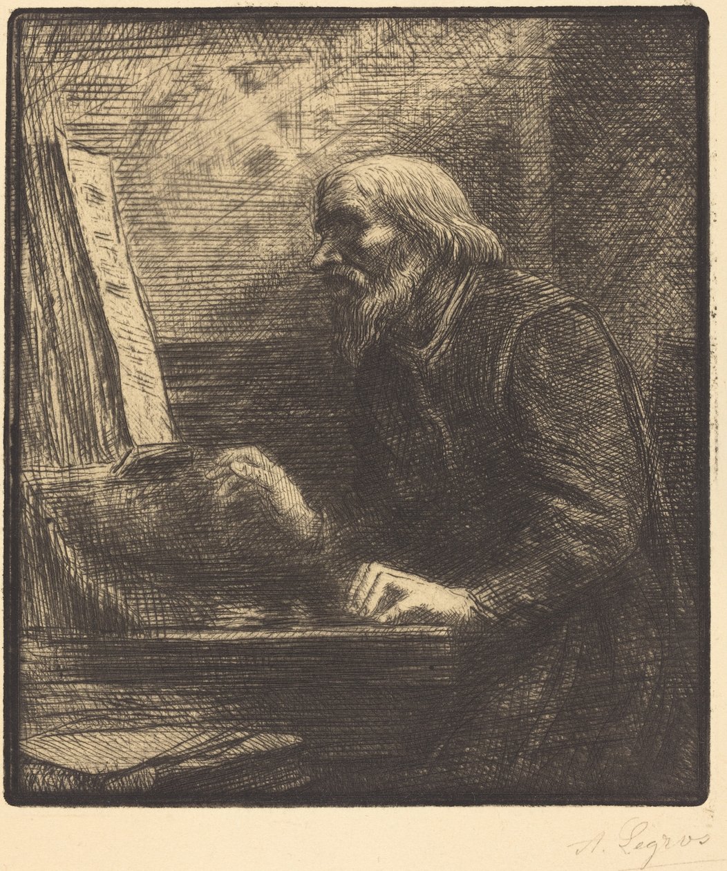 Choirmaster (De kapelmeester) door Alphonse Legros