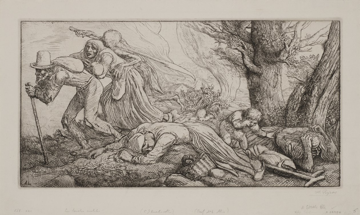 De triomf van de dood: de nutteloze monden door Alphonse Legros