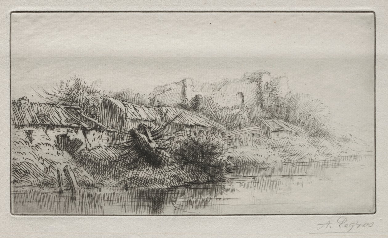 Verlaten dorp door Alphonse Legros