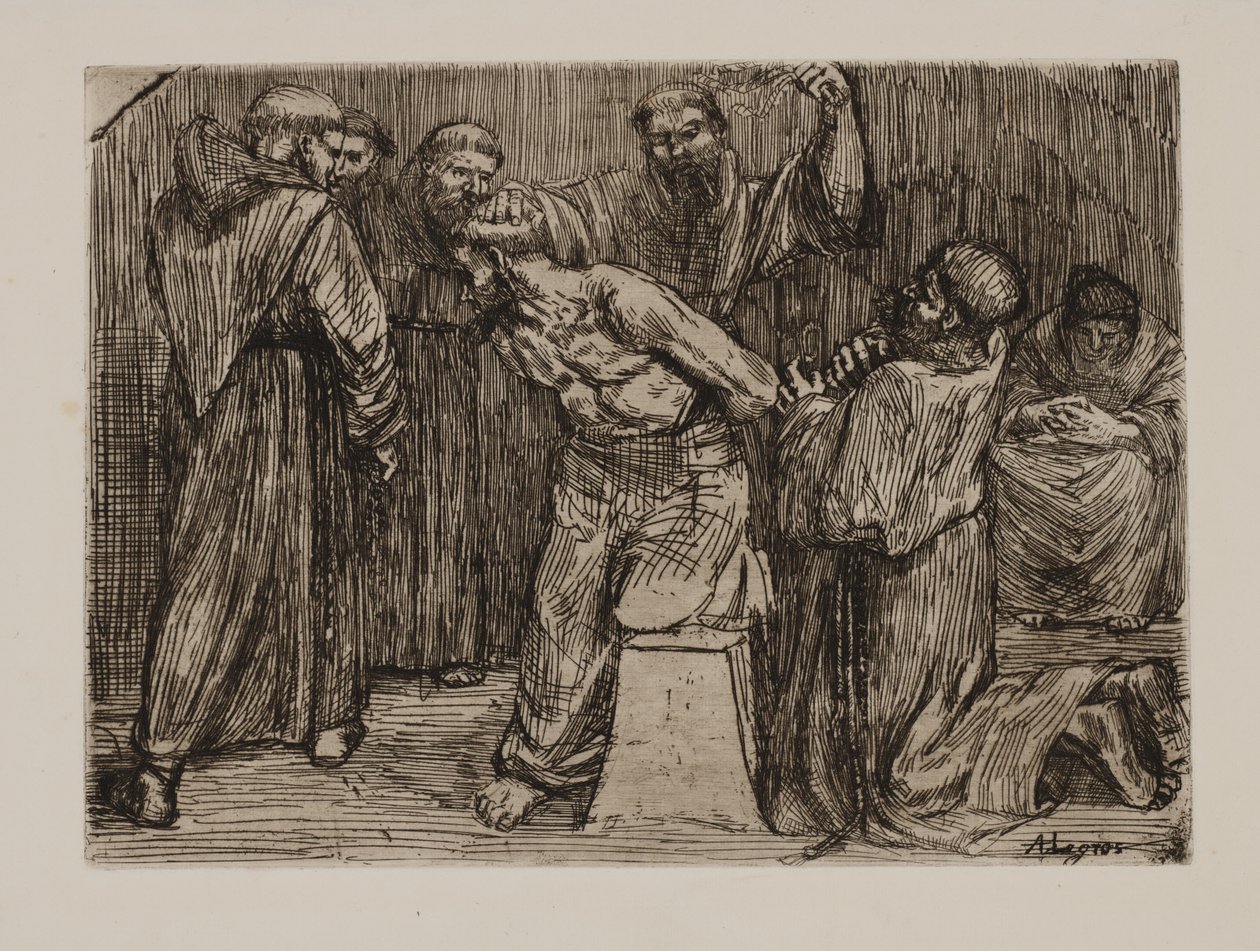 Discipline in het klooster door Alphonse Legros