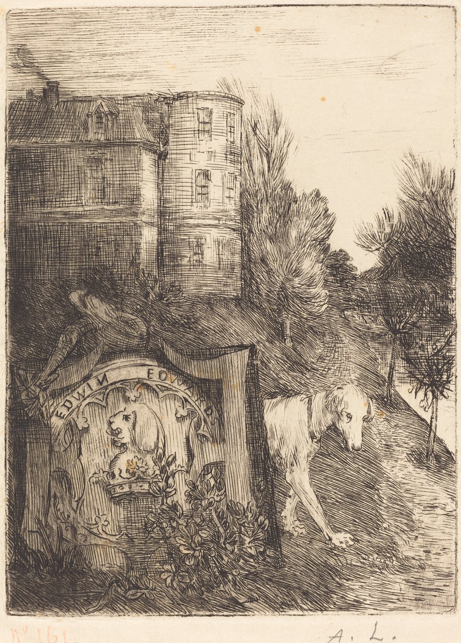 Ex-Libris Edwin Edwards door Alphonse Legros
