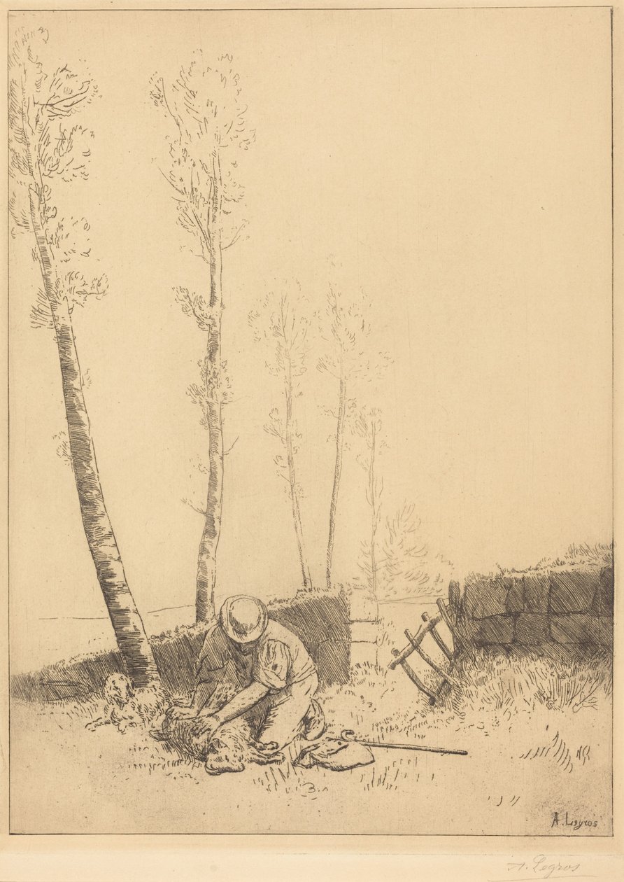 Het teruggevonden schaap door Alphonse Legros