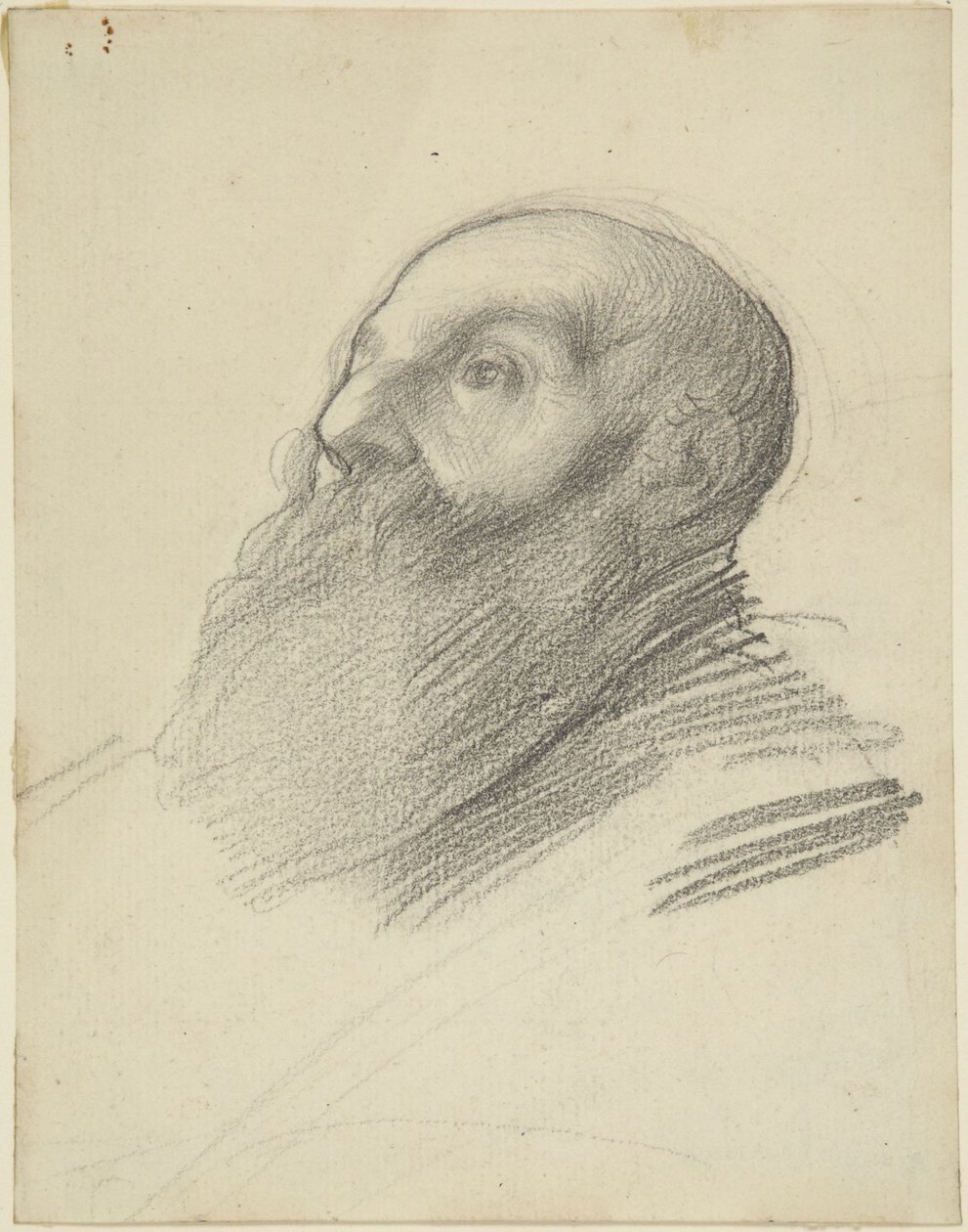 Hoofd van een man met een baard door Alphonse Legros