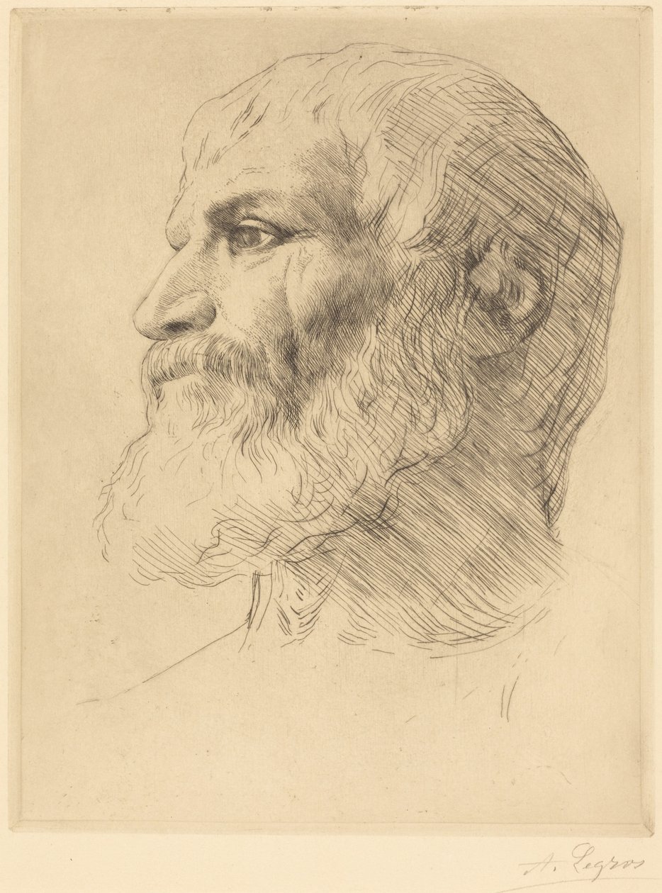Head of Souliote (Tete de Souliote) door Alphonse Legros