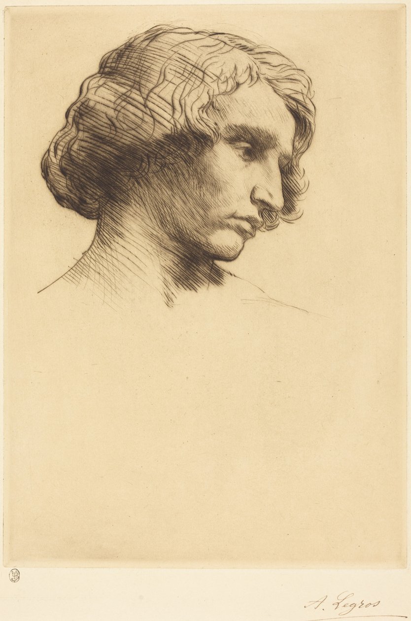 Head of a Man (Mannekop) door Alphonse Legros