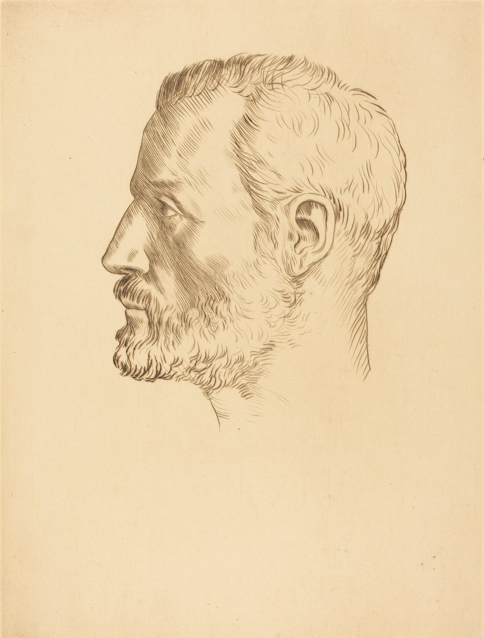 Head of a Man (Mannekop) door Alphonse Legros