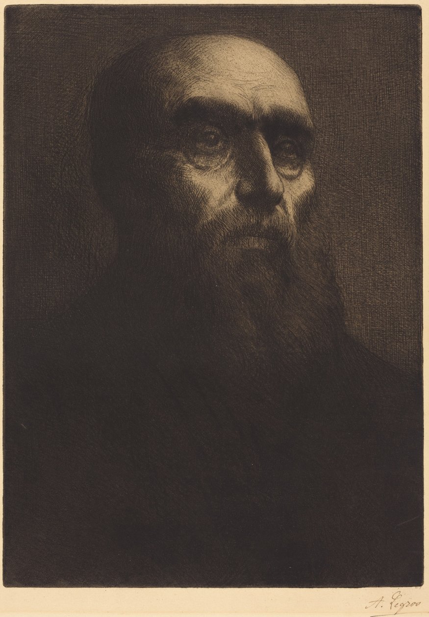 Head of a Man (Mannekop) door Alphonse Legros
