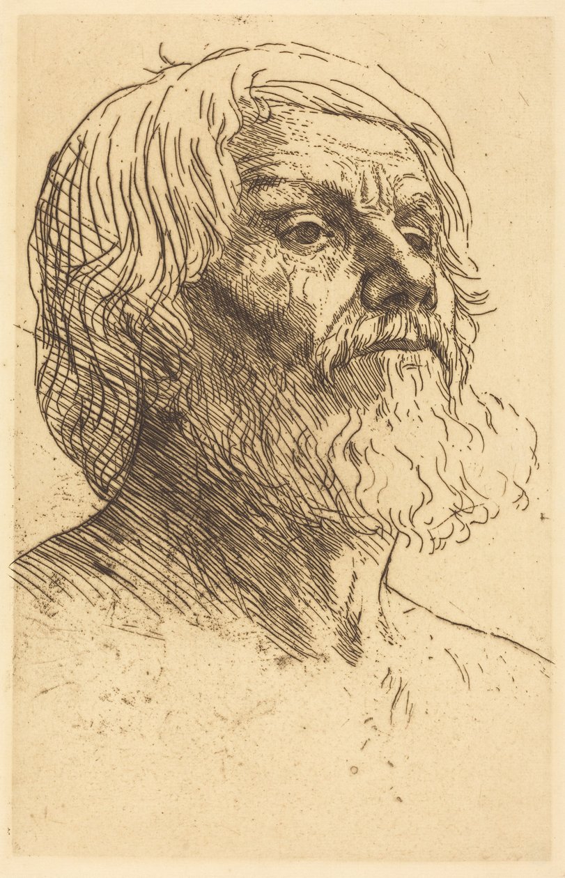 Hoofd van een man door Alphonse Legros