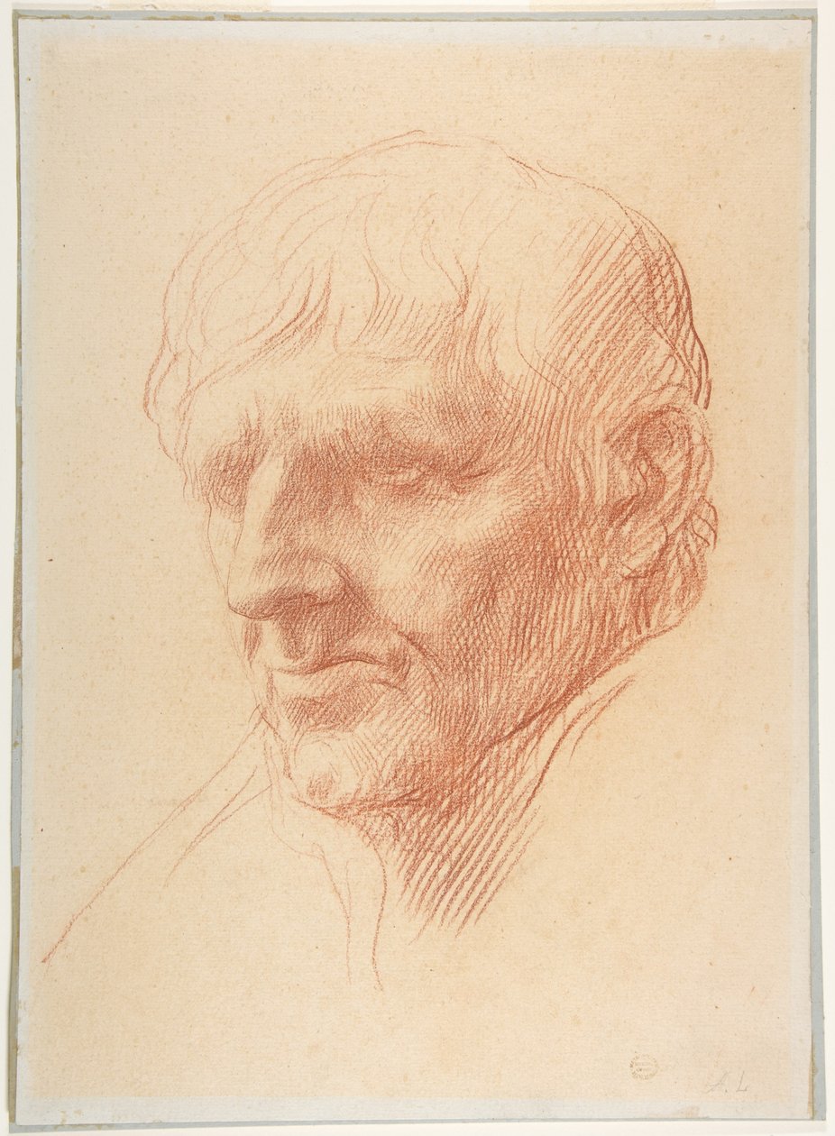 Kop van een man door Alphonse Legros
