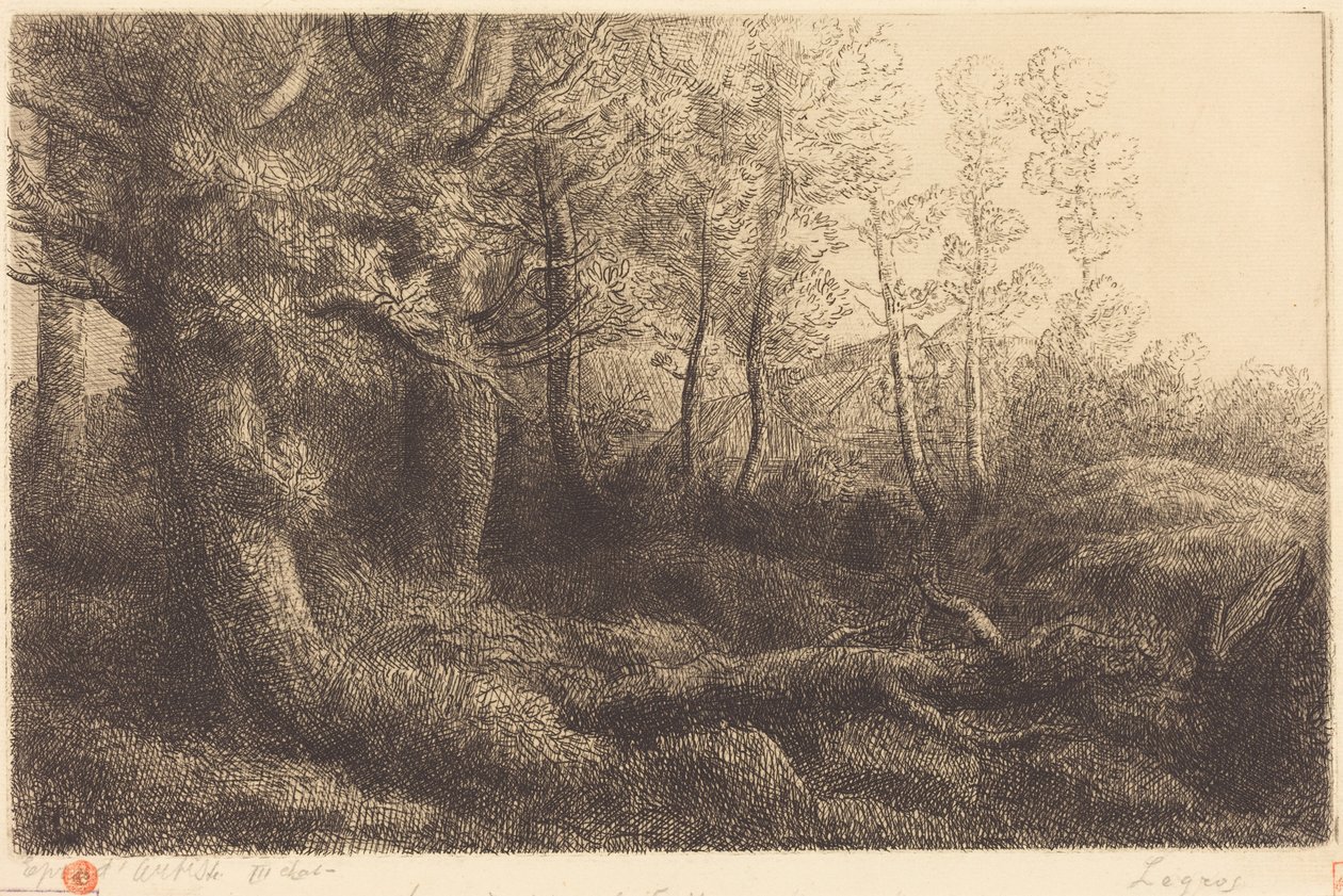 In het bos (Lisière de forêt) door Alphonse Legros
