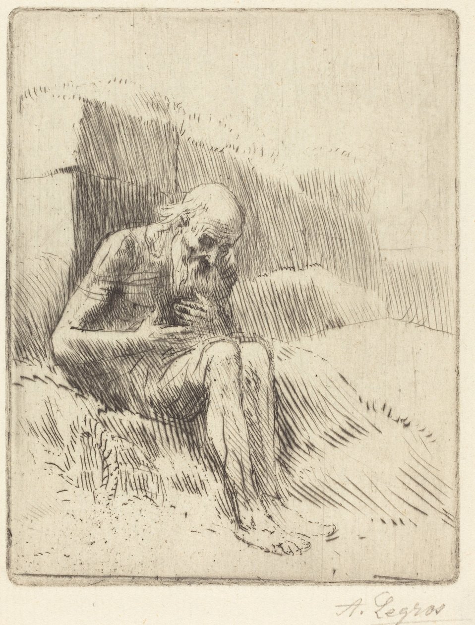 Job, 2e plaat door Alphonse Legros