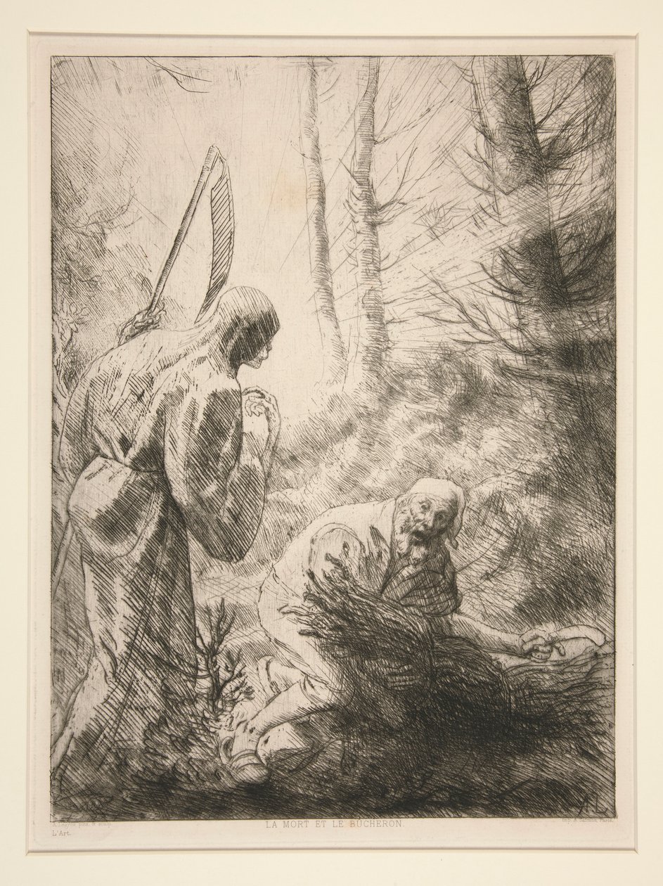 De Dood en de Houthakker, Nr. 2 door Alphonse Legros