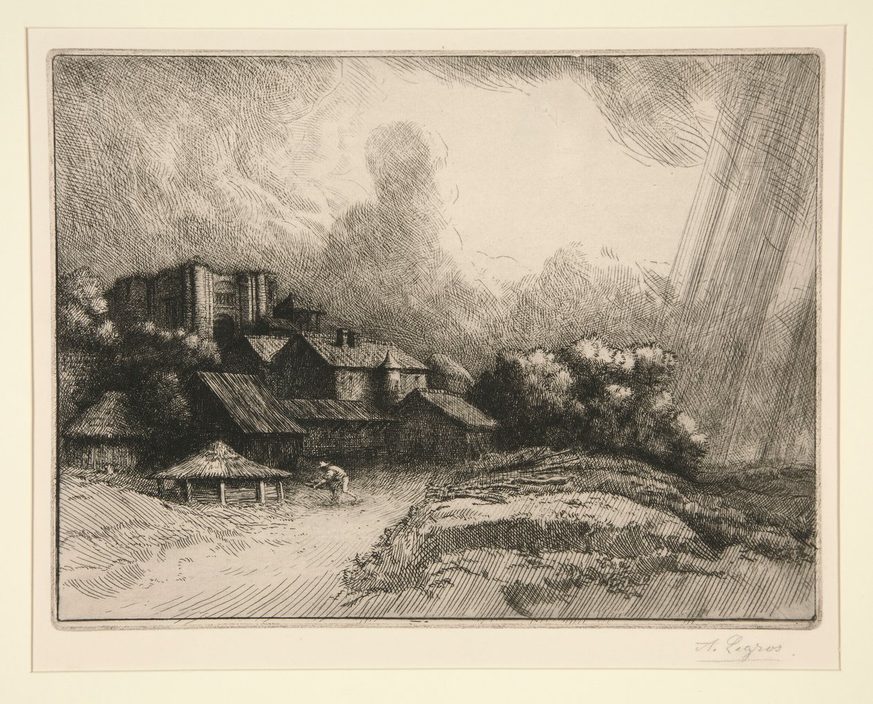 De boerderij van L door Alphonse Legros