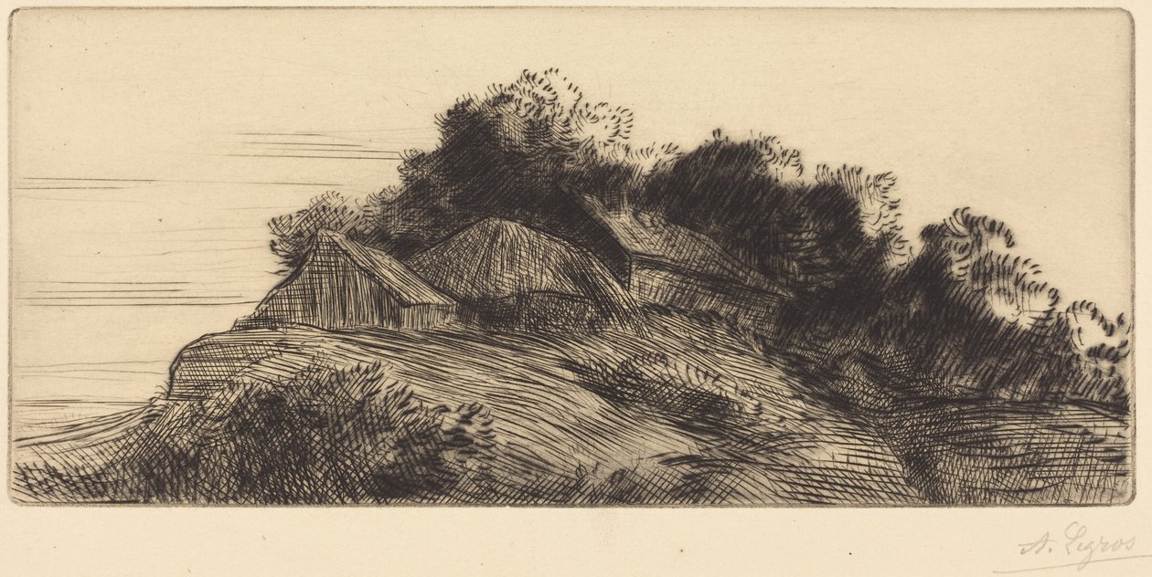 Landschap door Alphonse Legros