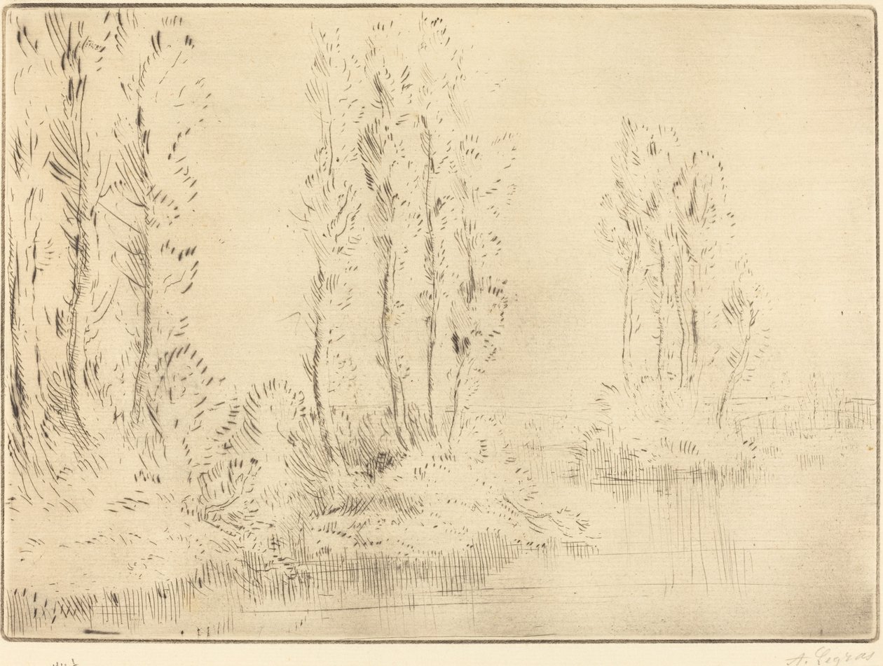 Landschap Paysage door Alphonse Legros