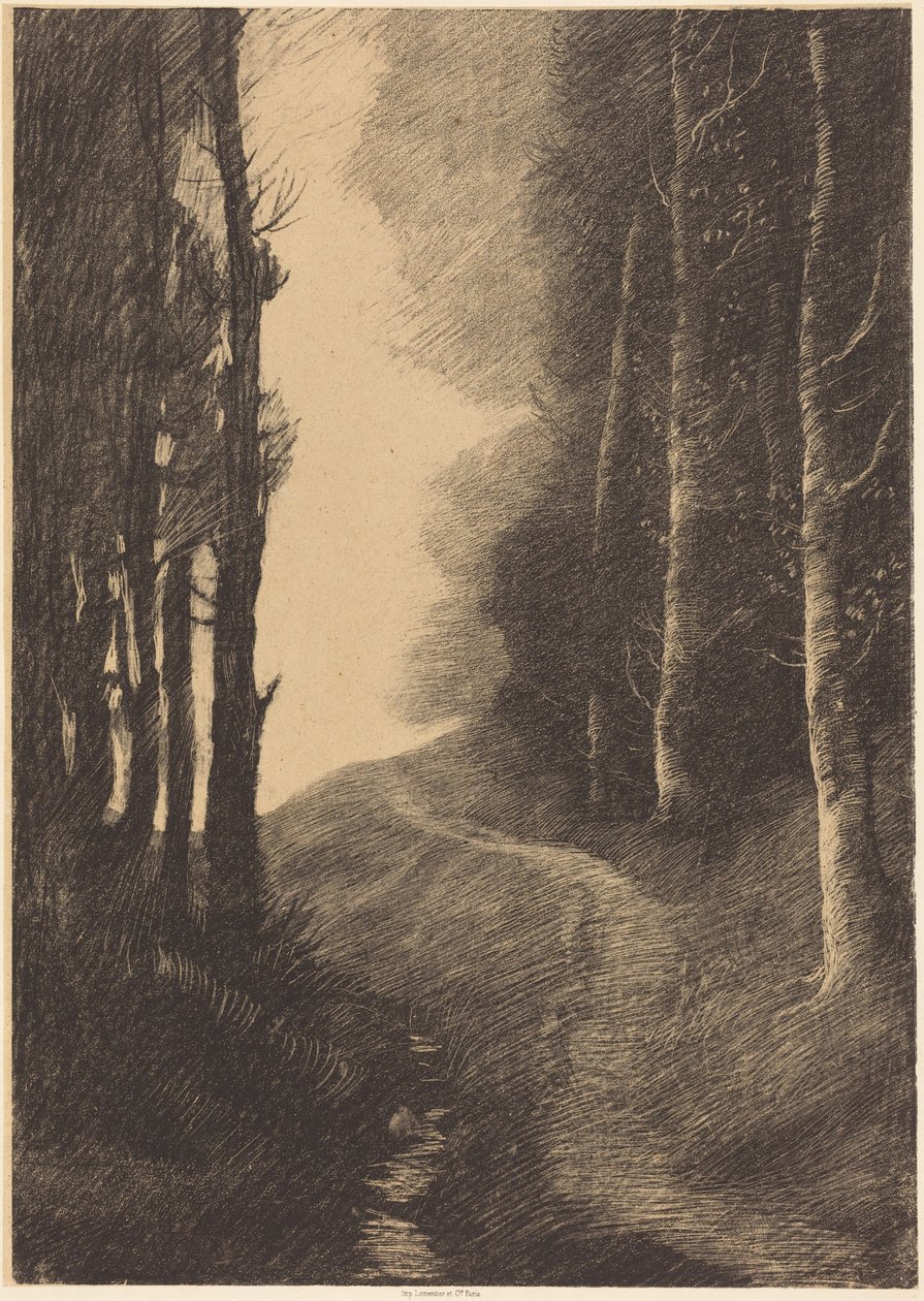Landschap met berken door Alphonse Legros