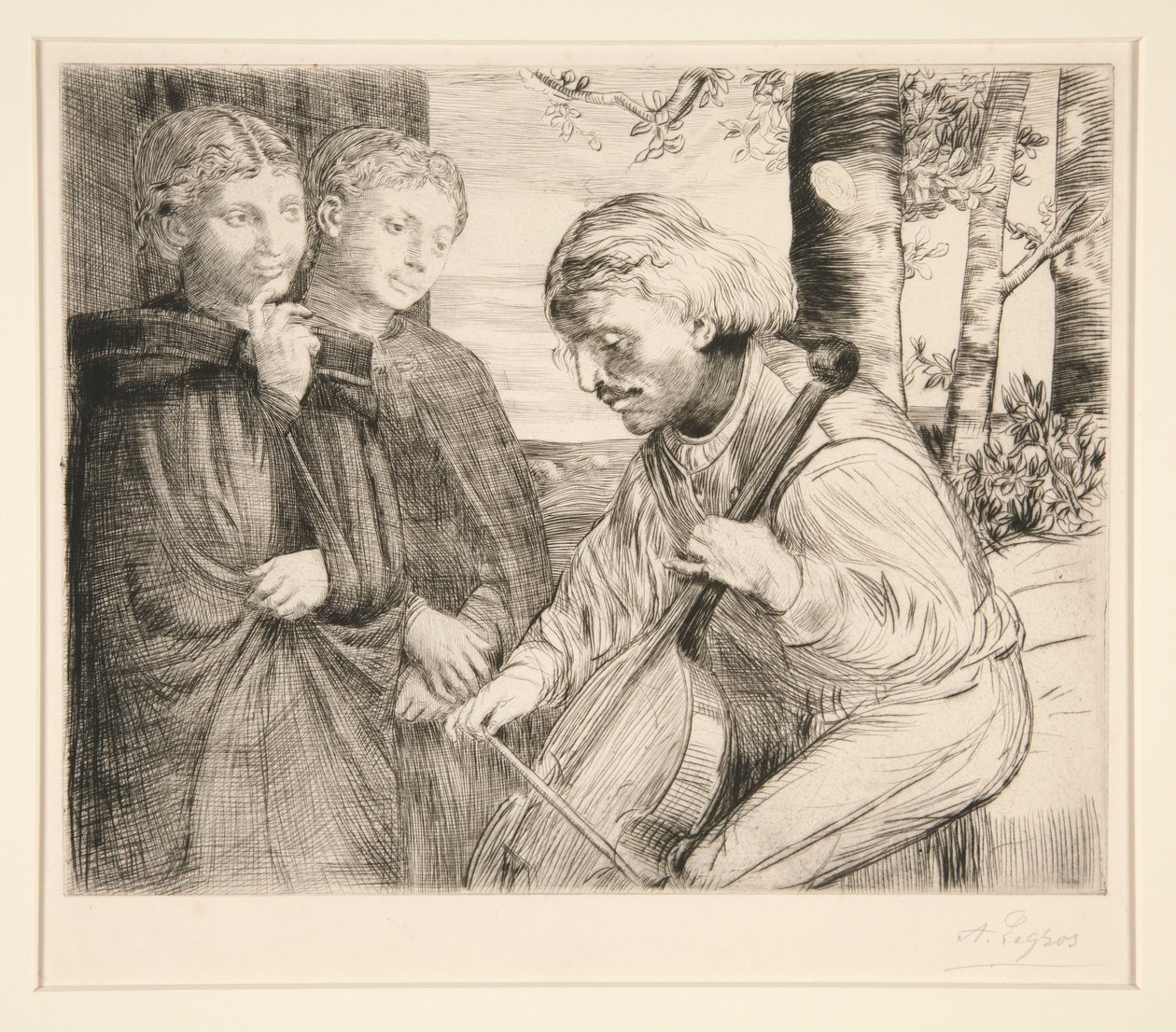 De vioolspeler (The Viol Player) door Alphonse Legros