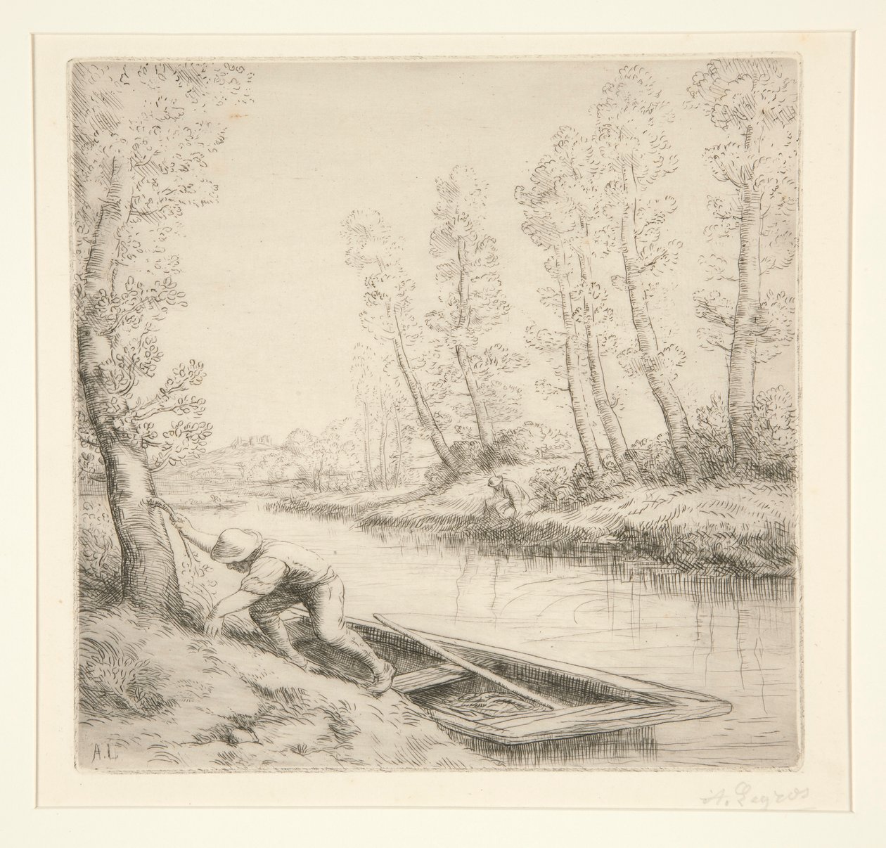 De Ochtend aan de Rivier door Alphonse Legros