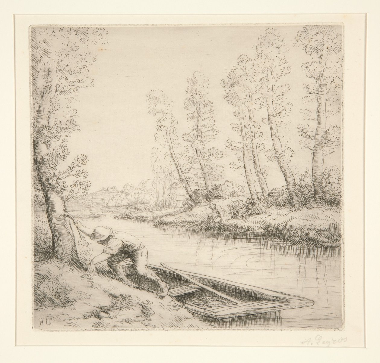 De ochtend aan de rivier door Alphonse Legros