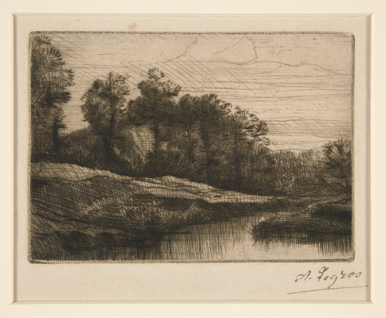 De avond (Zonsondergang) door Alphonse Legros