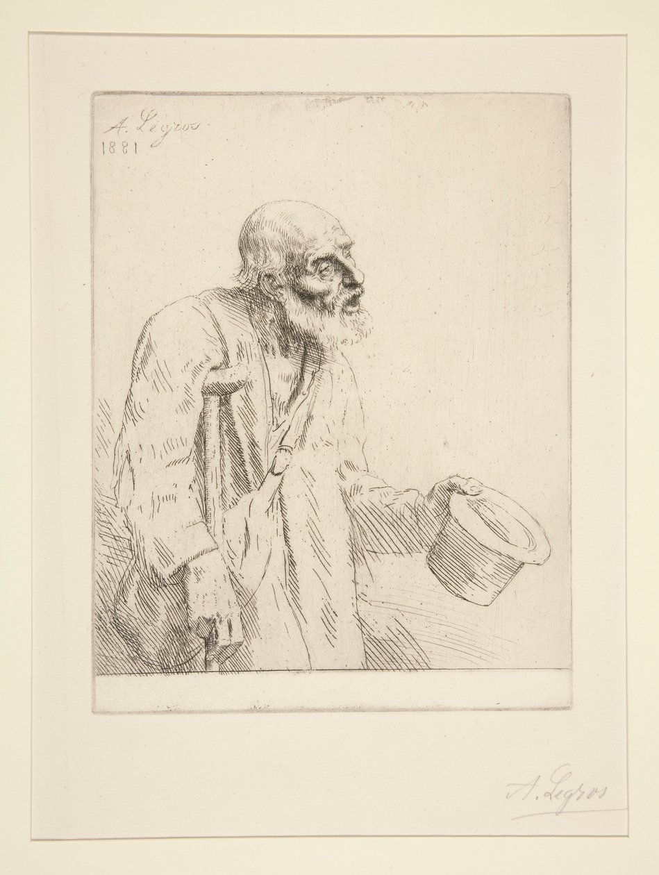 Le mendiant door Alphonse Legros
