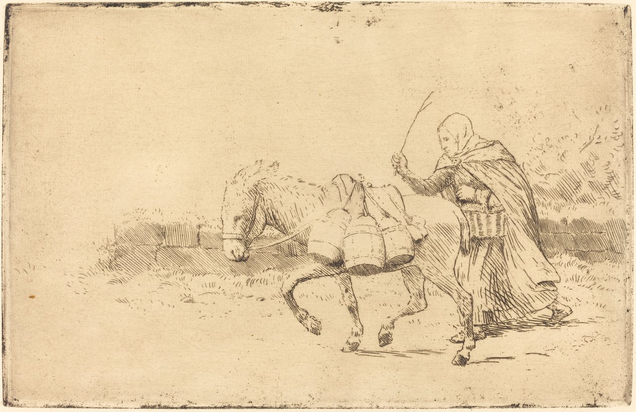 Melkmeisje van Boulogne, 1e plaat door Alphonse Legros