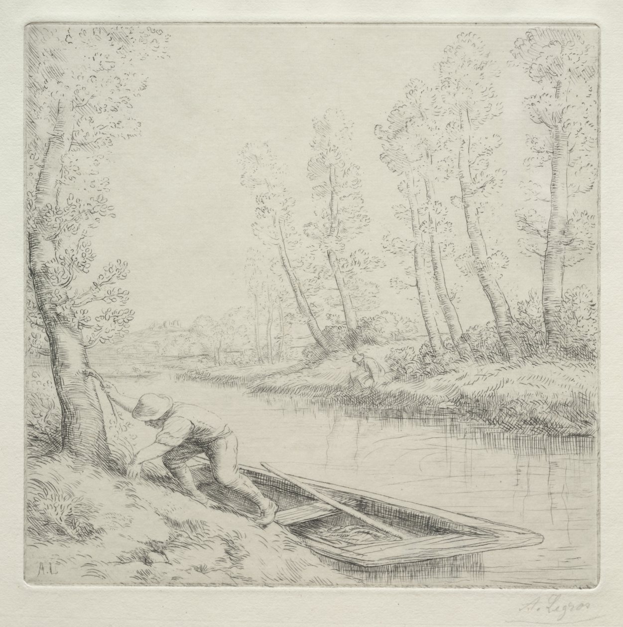 Ochtend aan de rivier door Alphonse Legros