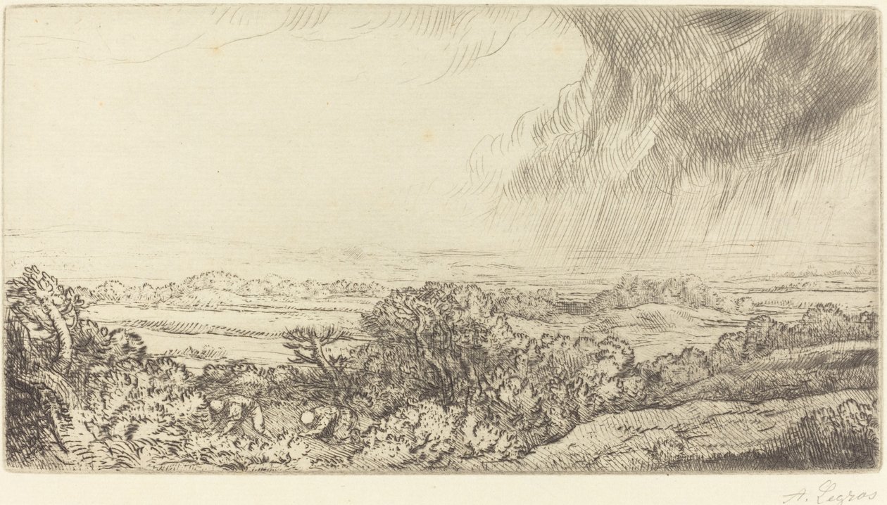 Paddenstoelenplukkers Les ramasseurs de champignons door Alphonse Legros