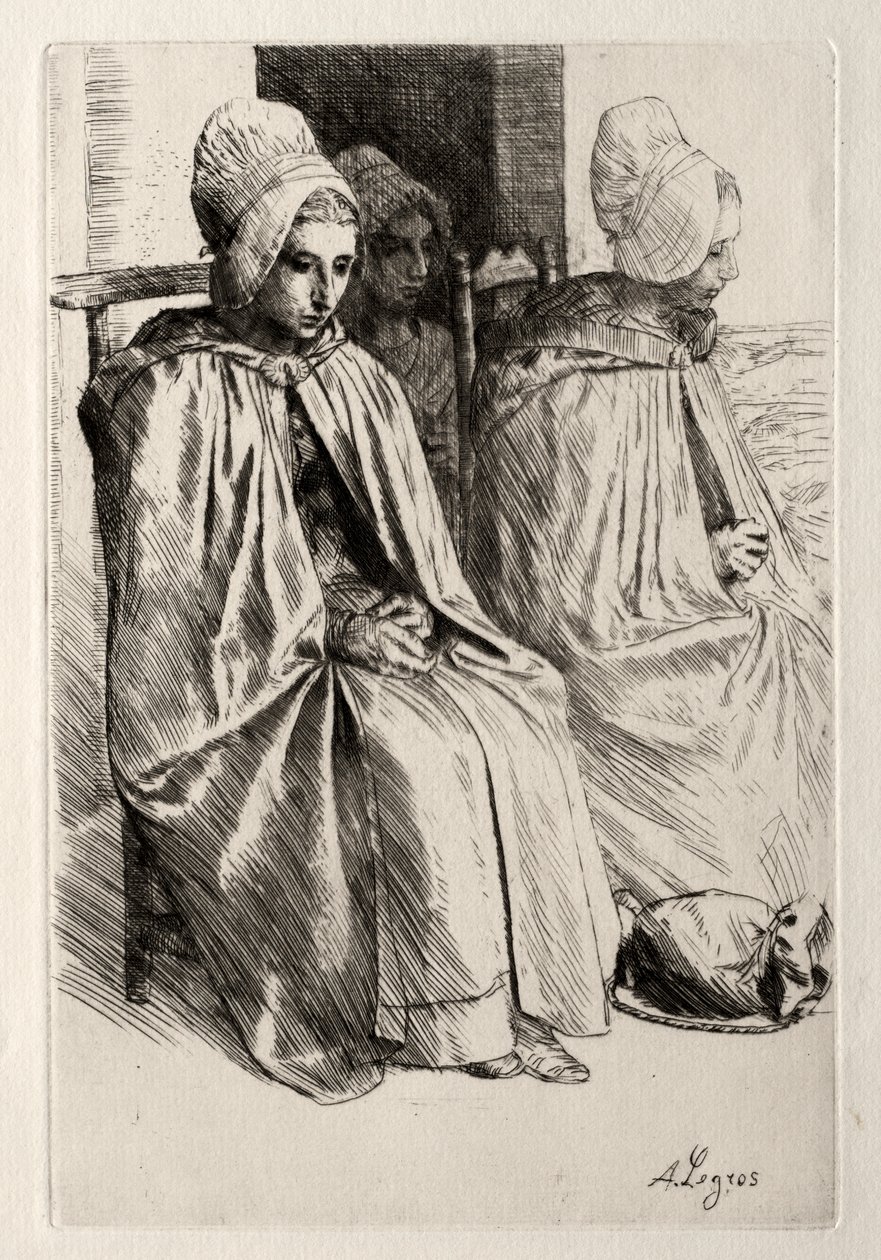 Boerin in de buurt van Boulogne door Alphonse Legros