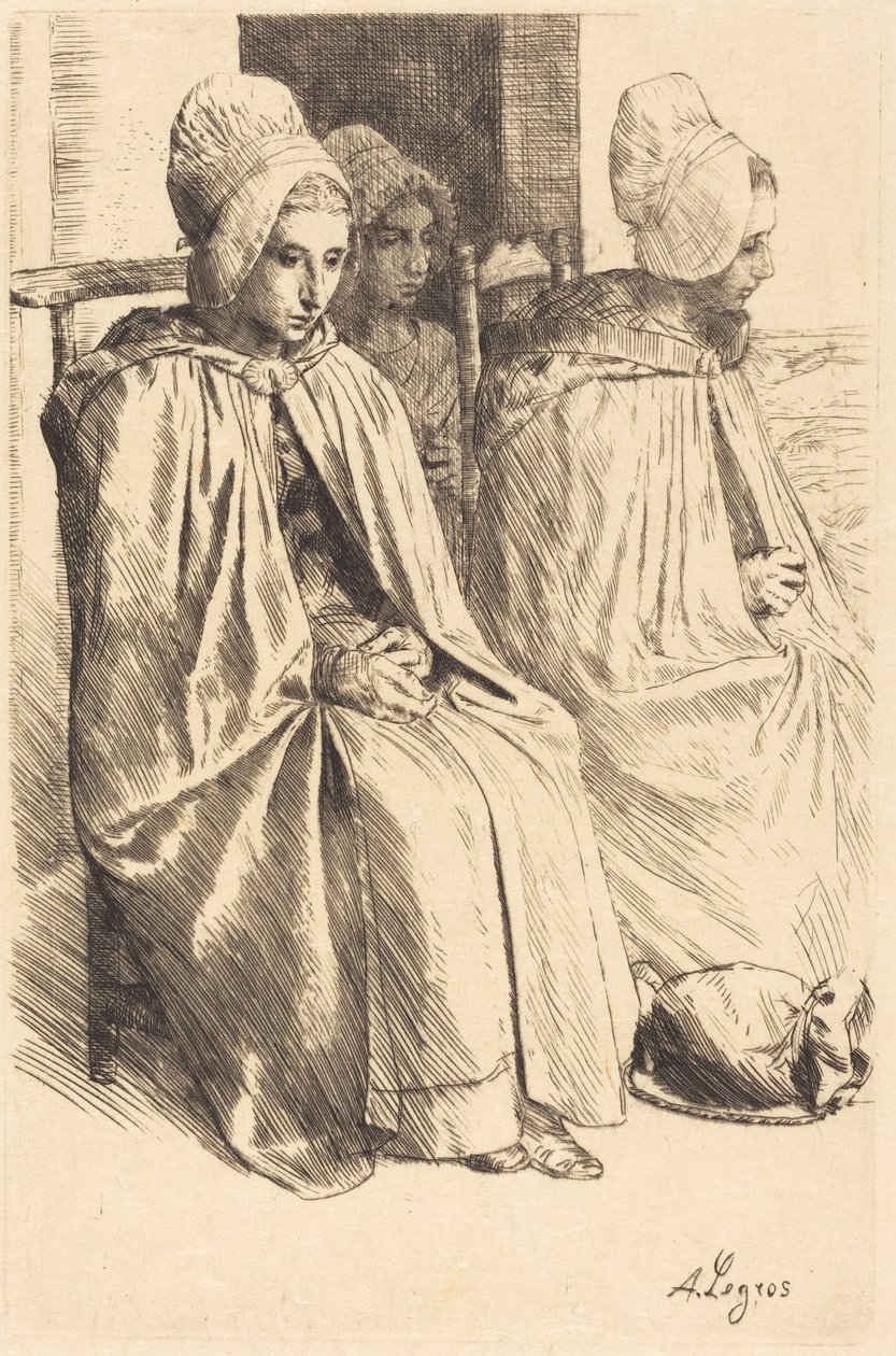 Boerinnen uit Boulogne (Boerinnen uit de omgeving van Boulogne) door Alphonse Legros