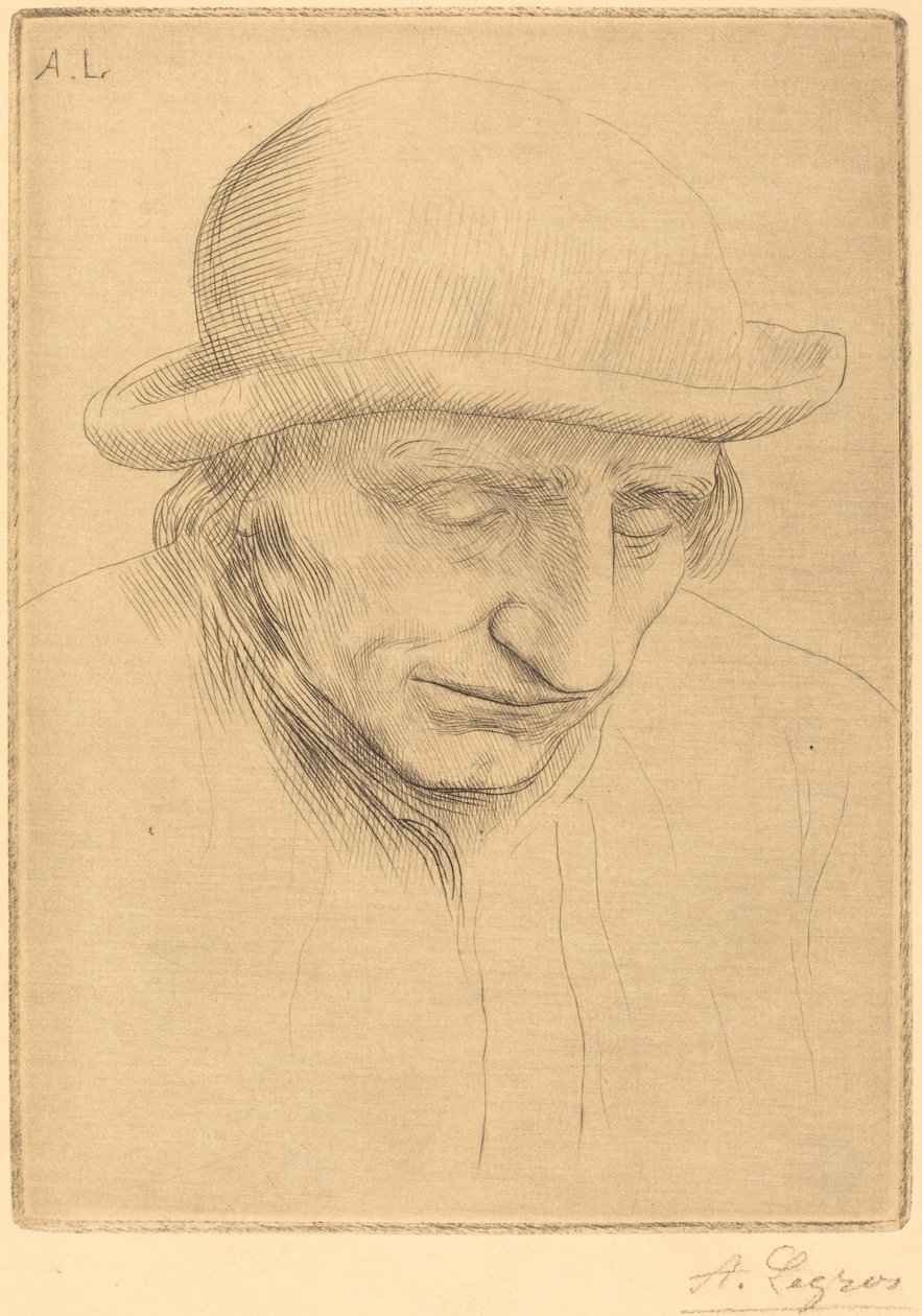 Boer met een Ronde Hoed door Alphonse Legros