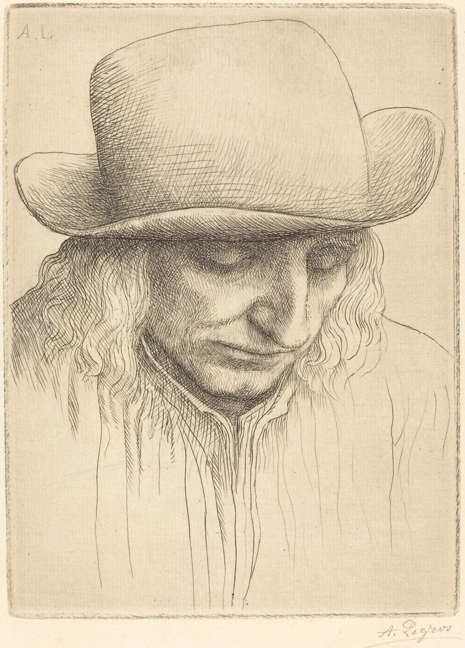 Boer met een ronde hoed door Alphonse Legros