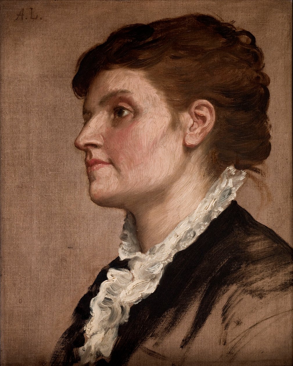 Portret van een vrouw door Alphonse Legros