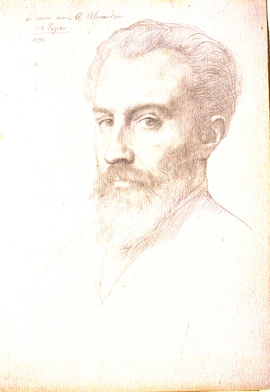 Portret van Arsène Alexandre door Alphonse Legros