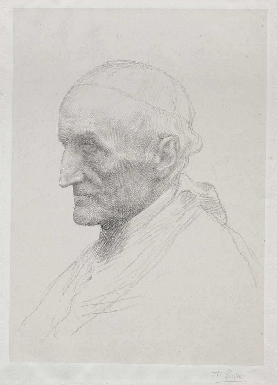 Portret van Kardinaal Manning (2e plaat) door Alphonse Legros