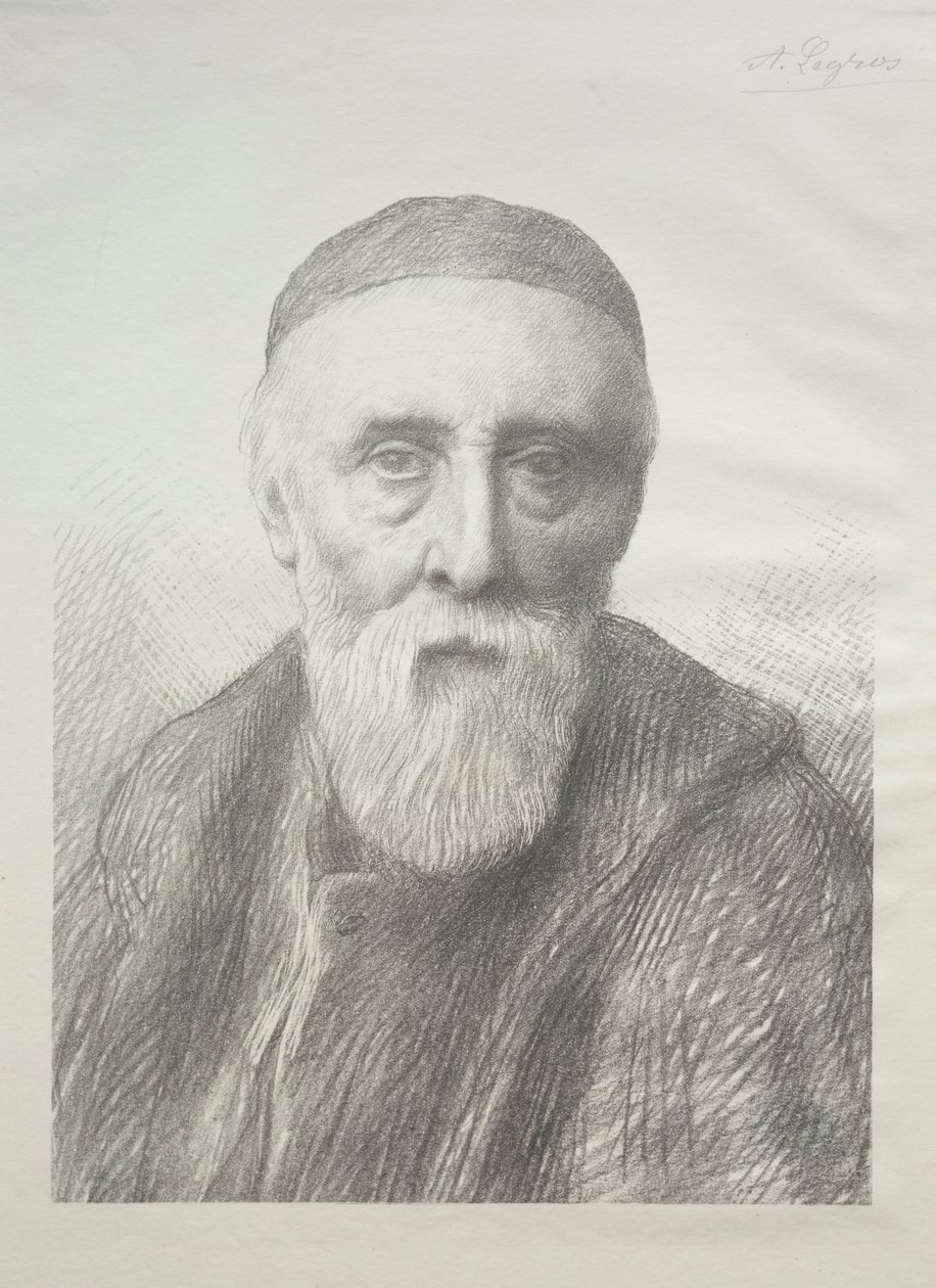 Portret van George Frederic Watts door Alphonse Legros