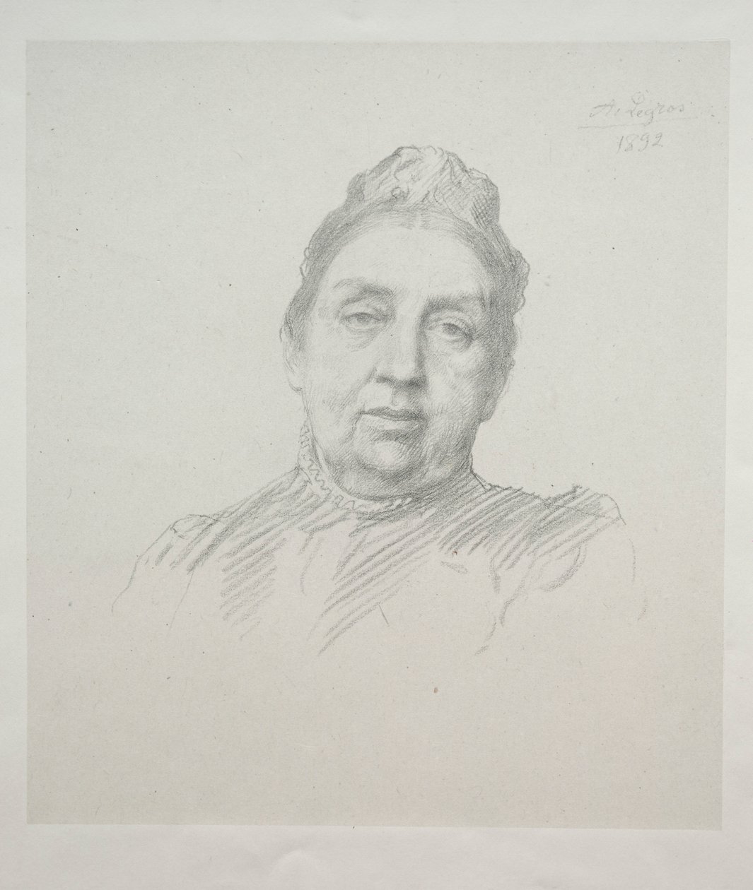 Portret van Madame Kemp, vooraanzicht 3e plaat door Alphonse Legros