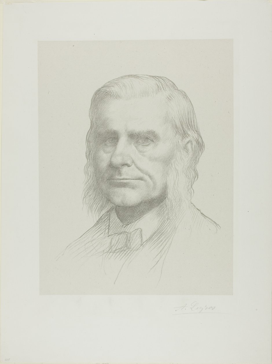 Portret van professor Huxley door Alphonse Legros