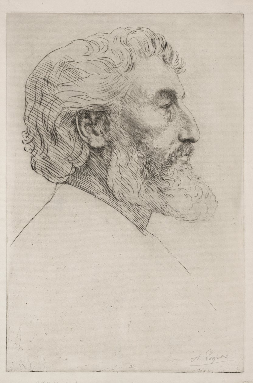 Portret van Sir Frederick Leighton (Eerste Plaat) door Alphonse Legros