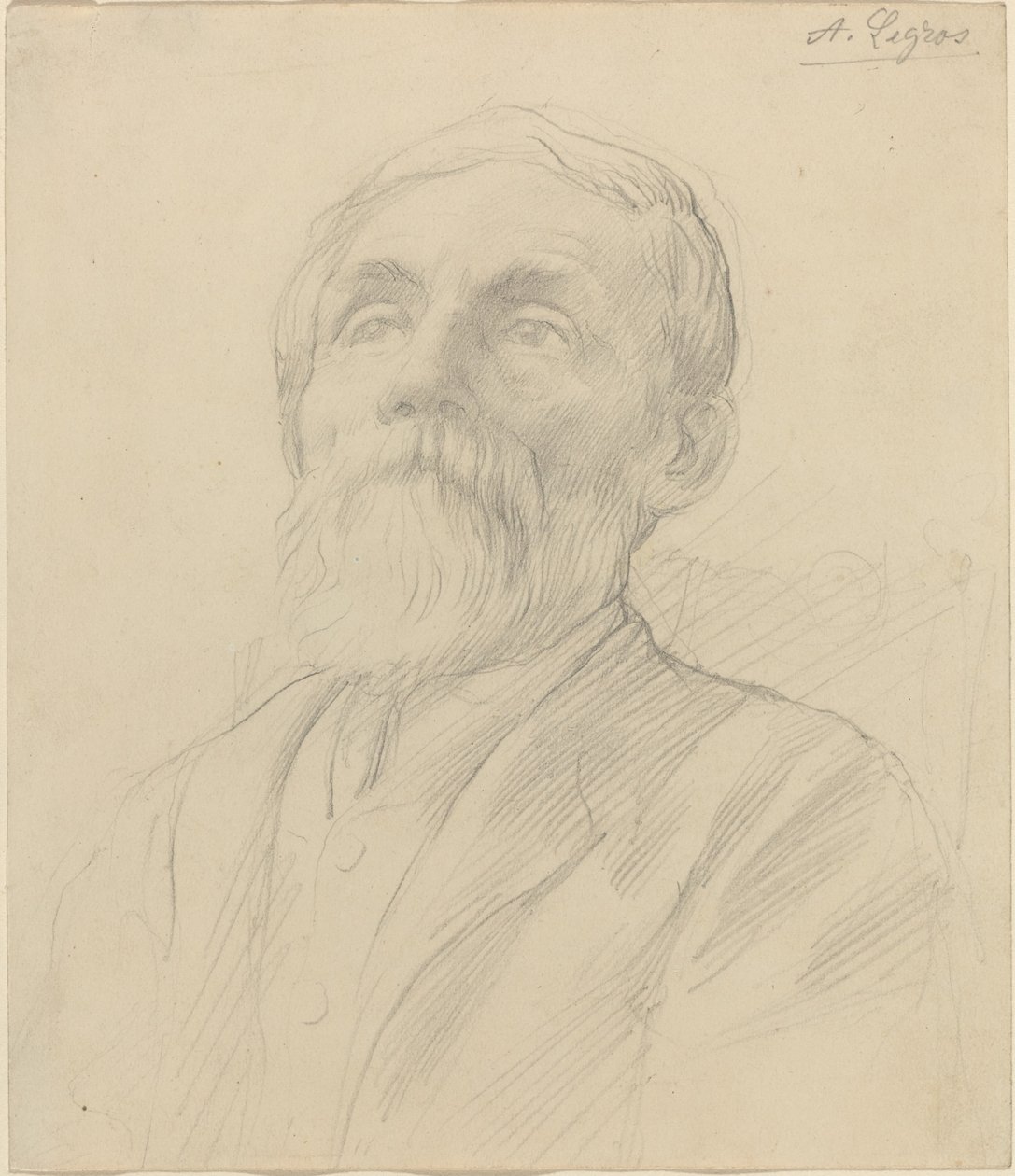 Portret van een oude man door Alphonse Legros
