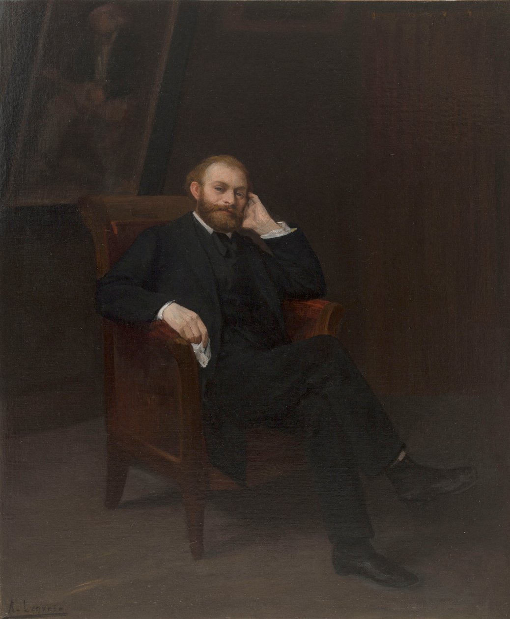 Portret van de kunstenaar Édouard Manet 1832-1883 door Alphonse Legros