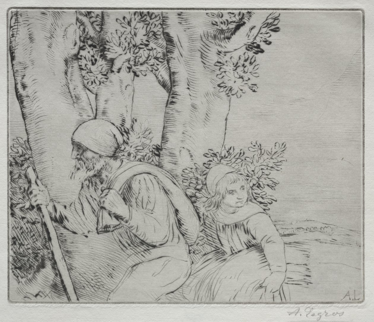 Terugkeer van het veld (Le Retour des Champs-2e Plaat) door Alphonse Legros